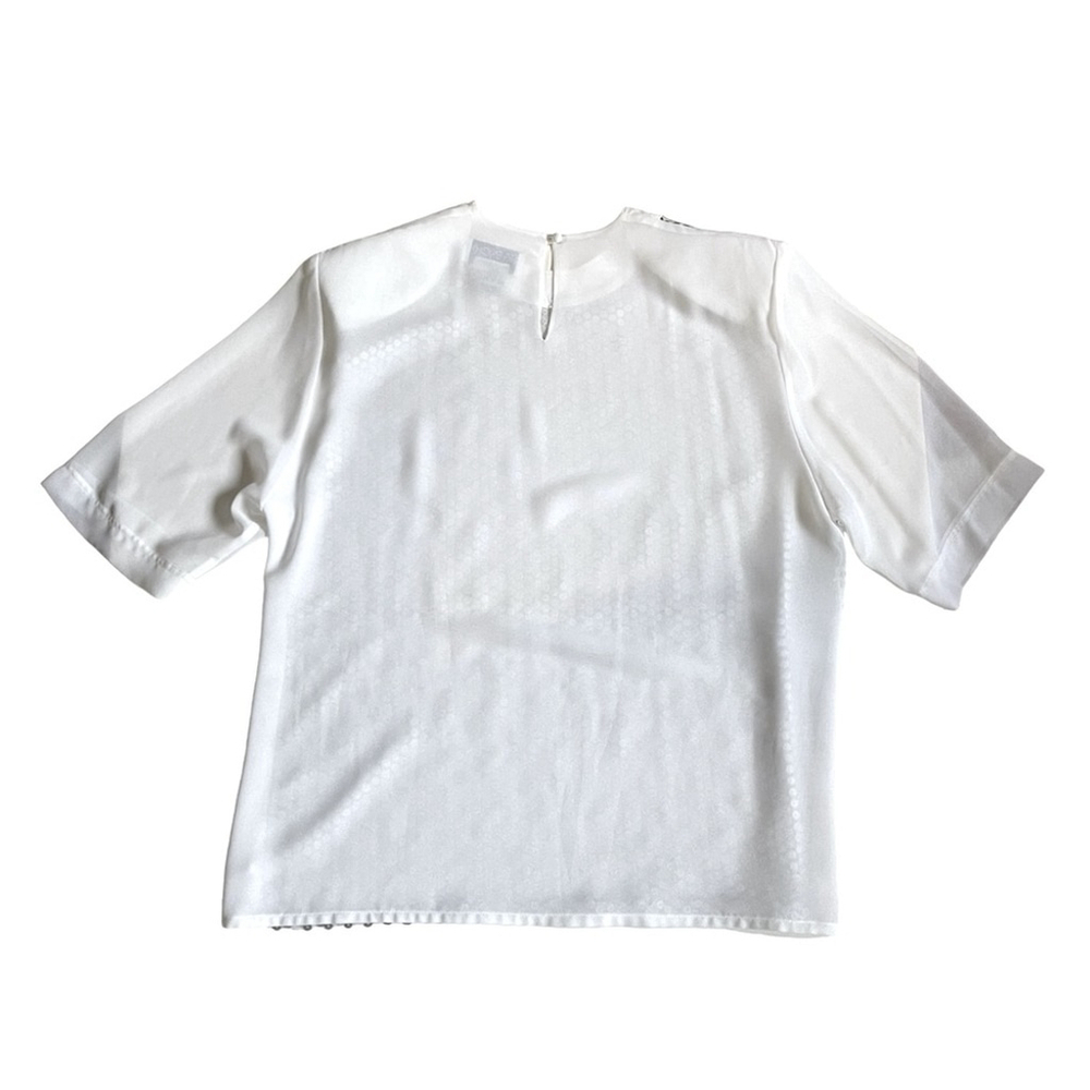 Givenchy Vintage White Sheer Sequinned Top FR 38/US M - Picture 2 of 6